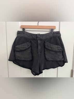 Free People Movement Timko Shorts XL Black EUC Cargo Pocket Boho